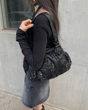 Kane Vintage Heart Leather Shoulder Bag