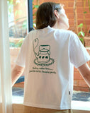 Humming Kettle Embroidery CROP Short Sleeve Tee