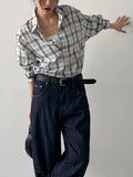 Wrinkle Check Overfit Shirt
