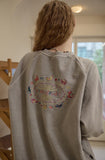 Cat Stitch Raglan Pigment Sweatshirt