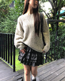 [MADE] Noma Lace Frill Banding Tiered Mini Skirt