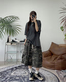Elo waffle pigment henley neck short sleeve tee