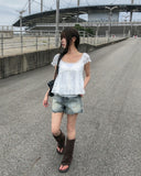 Paul Western Short Denim Shorts