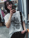 Grunge Nothing Printing Short Sleeve T-shirt