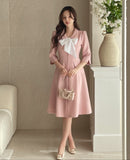 Chloe Tweed Chiffon Tie One Piece