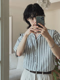 Parry stripe short sleeves shirt