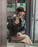 Glam Leather Stitch Jacket