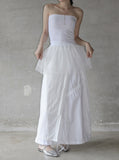 Frill mesh layered tube top