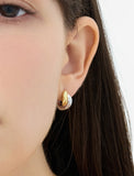 Etreve Silver (C) Dual One-Touch Earrings