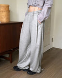 Shuve Pintuck Two-Way Pile Long Wide Jogger Pants