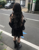 [Muffler set] Dev Flare Sleeveless Mini One Piece Set