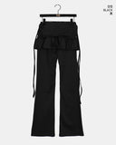 Pinshu Culotte Flared String Bootcut Skirt Pants