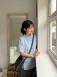 Fumin Stripe Seersucker Short Sleeve Shirt