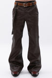 rockstern leather bootcut pants