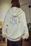 Peace Moment Embroidered Hood Zip-Up