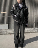 Kochi Leather Varsity Padded Jumper