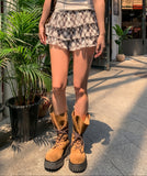 Rani Check Tiered Skirt