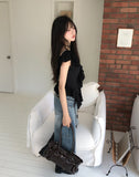 Ring Eyelet Belted Shoulder Bag