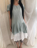 Erinit Short-Sleeve Layered One Piece