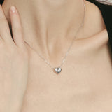 Etrev Silver Duet Love Necklace