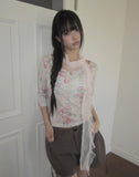 Lewell Flower Three Quarter T-shirt