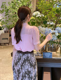 Tier H-line Banding Lace Skirt