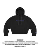 PARAGRAPH FONT LOGO CROP HOODIE No.10-004