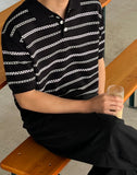 Luca Punching Short Sleeve Collar Knit