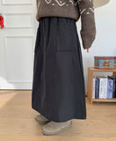 Hioni Banding Pocket Padded Long Skirt