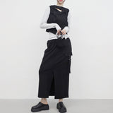 Biran cargo slit skirt