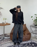 Parento cut-off knit cardigan