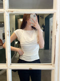 Soel Halterneck Layered Cap Sleeve T-shirt