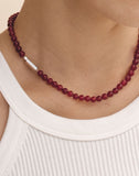 H edition BR(W) Ball Red Jade Beads Necklace