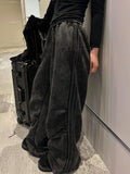 Vintage Washing Triple Line Wide Pants