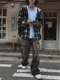 Vintage dekki washed cargo denim pants