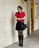 Onlyyou Round Short Sleeve Knit