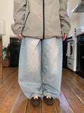 Hiphu Studded Denim Wide Pants