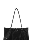 Glossy pocket shoulder bag