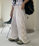 Muri Mesh Nylon Wrinkle Banding Pants