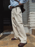 Evan Twill Cotton Wide Pants