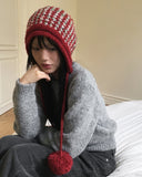 Woolly Vintage Nordic Drop Knit Beanie Hat