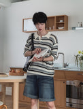 Dots Stripe Half Knit