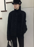 Puff Over Boucle Cardigan
