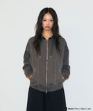 PIGMENT STRIPE MIXED ZIP UP HOODIE