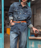 Combed fabric washed wide denim