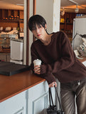 Caron shoulder button knit