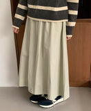 Silty banding long skirt