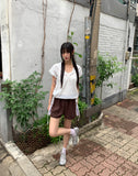 Arch track lace banding shorts short pants