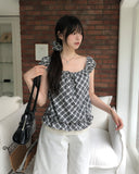 [Scrunchie SET] Sion Check Lace Layered Set