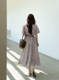 Etoile Color Matching Stripe Shirt One Piece (Belt Set)